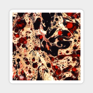 Dark abstract marble texture flowing fluid art Magnet