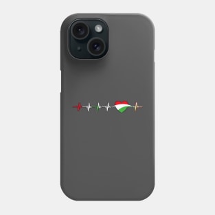 Hungarian heartbeat flag Phone Case