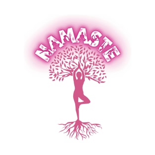 Namaste yoga tree of life design T-Shirt