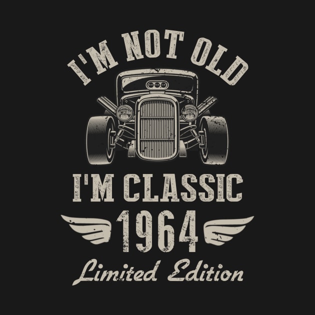 I'm Classic Car 58th Birthday Gift 58 Years Old Born In 1964 by Penda