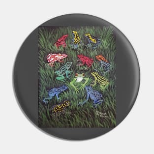 Tropical Frogs Pin