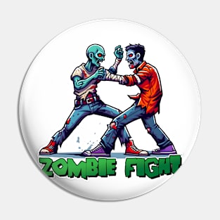 Tiger vs Zombie Fight Pin