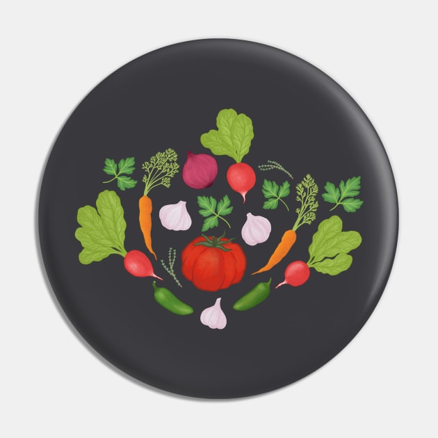 Vegetable Bounty Pin by Carabara Designs