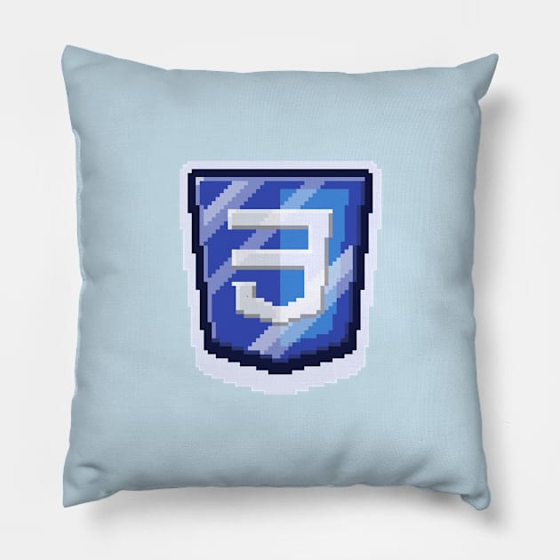 CSS3 Metallic PixelArt Pillow by astrellonart