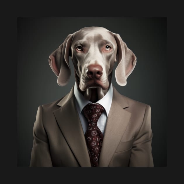 Weimaraner Dog in Suit by Merchgard