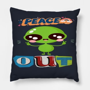 Peace Out | Alien Pillow