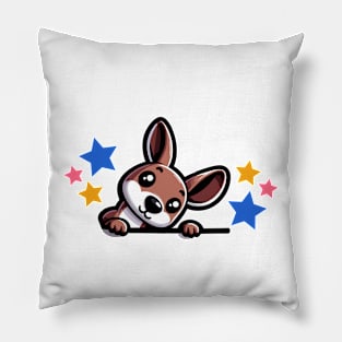 Baby Peeking Pregnancy Announcement Mother Kangaroos Funny Pillow