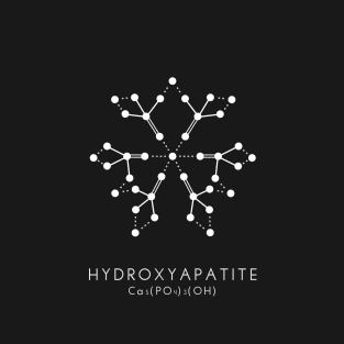 Hydroxyapatite Molecular Structure - Black T-Shirt