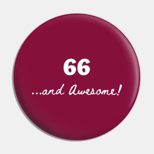 66 and awesome Pin