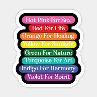 Pride Flag Color Meaning Magnet