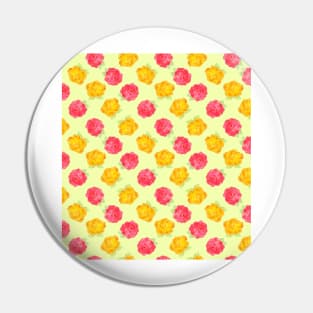 Yellow and Pink Roses Pin