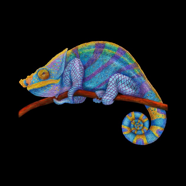 Panther Chameleon by Tim Jeffs Art