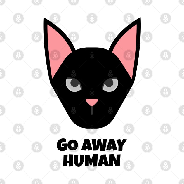 go away human funny cat by AA