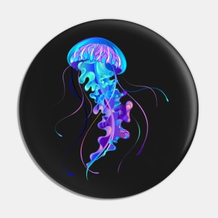 Large Glowing Jellyfish Pin