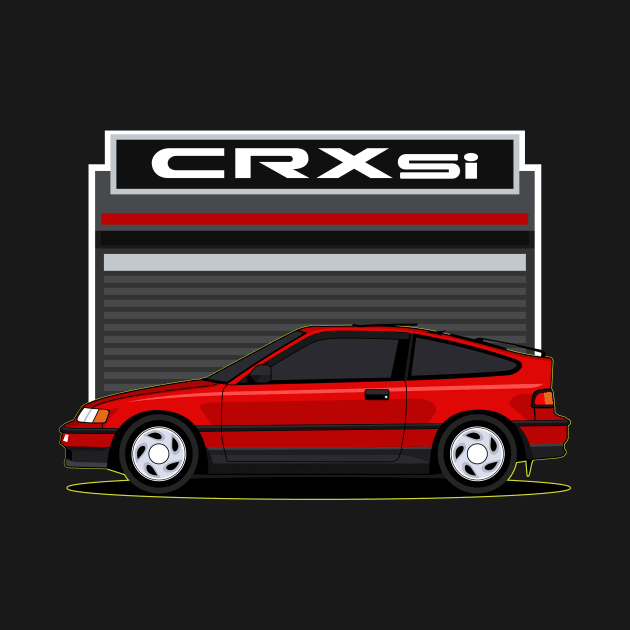 CRX Red Candy JDM Classic by masjestudio