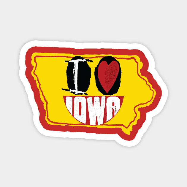 I Love Iowa Happy Face Magnet by pelagio