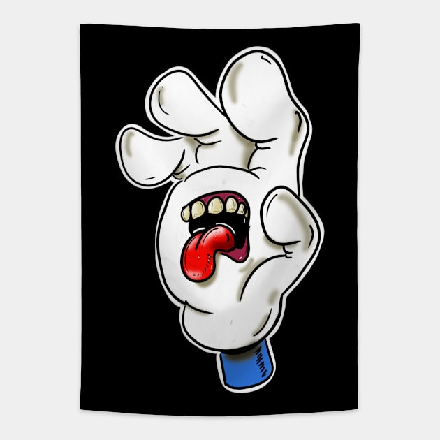 Skater Boy Cartoon Glove Tapestry by silentrob668