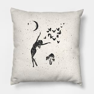 Dancing Moon Butterfly Goddess Pillow