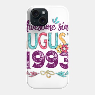 August 1993 Birthday Gift Flower Phone Case