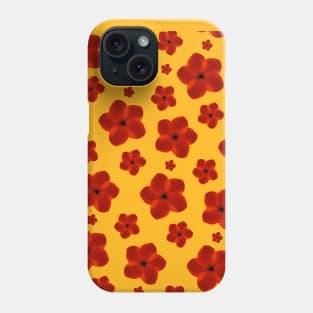 Boho Red Flower Pattern Phone Case