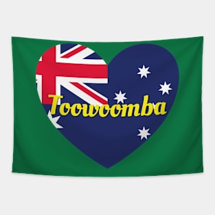 Toowoomba QLD Australia Australian Flag Heart Tapestry