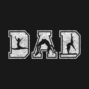 Mens Gymnastics Dad Funny Fathers Day Distressed T-Shirt