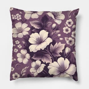 Purple Floral Pillow