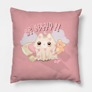 Creepy Cute Cat Ghost Halloween Costume Pillow