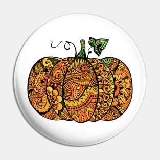 Zentangle pumpkin Pin