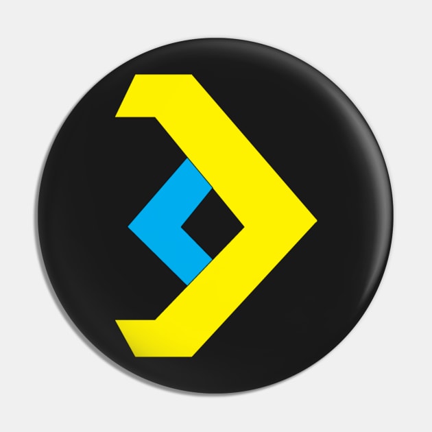 Blue and Yellow Pin by SeguGFX