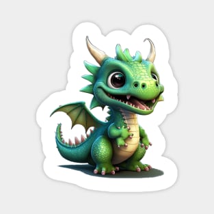 Cute Baby Dragon - Patrick the Green Magnet