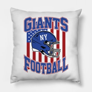 Retro Giants Football Pillow
