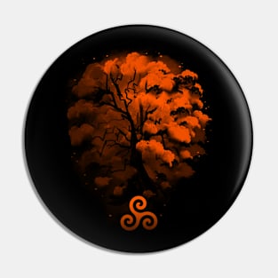 Orange Autumn Magic Tree Pin