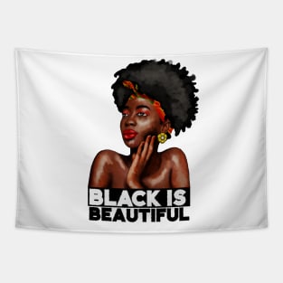 Black is Beautiful, Afro African Woman Tapestry
