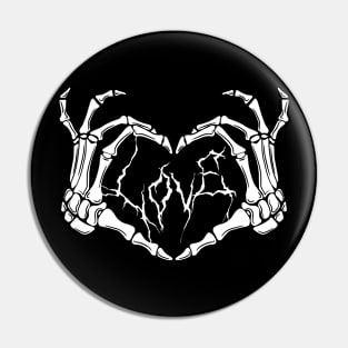 Love Skeleton Hands Pin