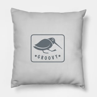 Funny Woodcock got the groove. Minimal style design Pillow