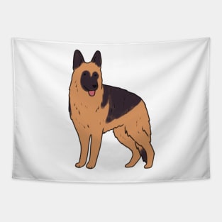 german shepherd dog drawing Tapestry