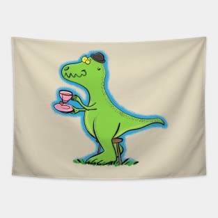 T Rex funny cartoon dinosaur Tapestry