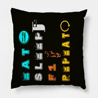 Eat Sleep F1 Repeat Pillow