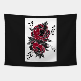 Red Peony Tapestry