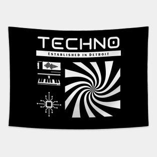 TECHNO - Established In Detroit Tapestry