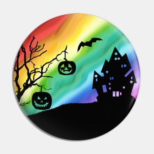 Rainbow Halloween Pin