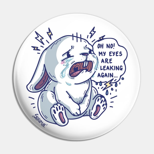 Crying Bunny Rabbit saying "Oh no! My eyes are leaking again.." Pin by SPIRIMAL