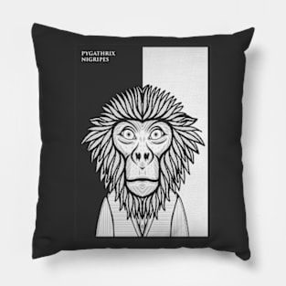 Black Shanked Douc Langur Monkey Pillow