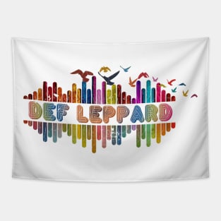 Tone Color Wave With Name-Def Leppard Tapestry