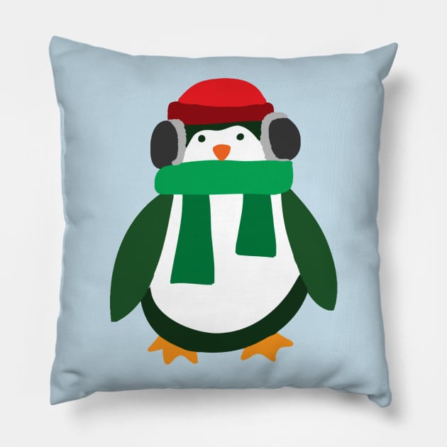 Snow Penguin Pillow by saradaboru