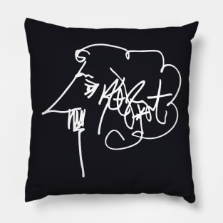 Kurt Vonnegut Self Portrait Pillow