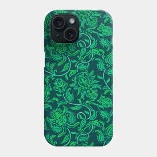 Green Paisley Phone Case