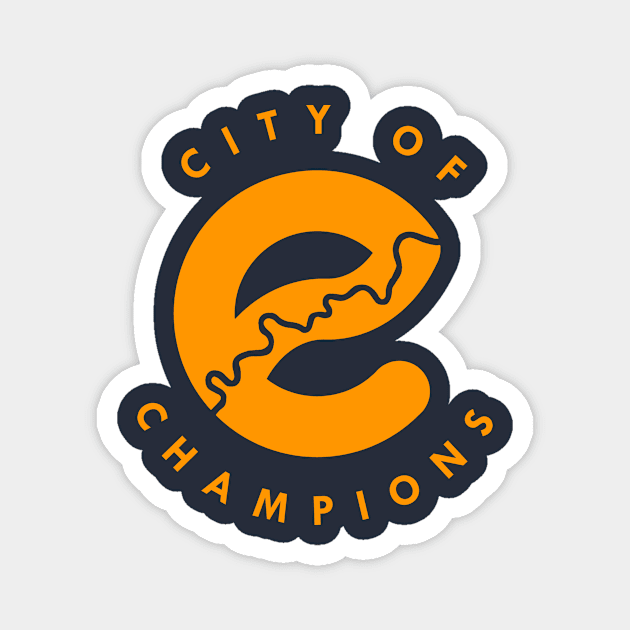 Edmonton City of Champions Magnet by Edmonton River