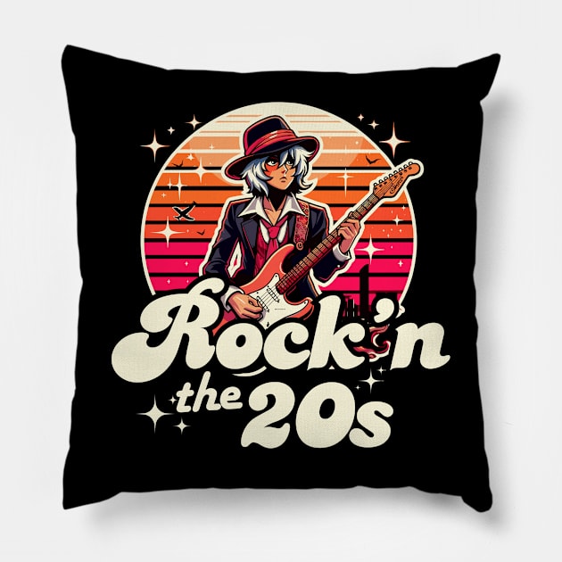 Rock'n The 20s Pillow by Etopix